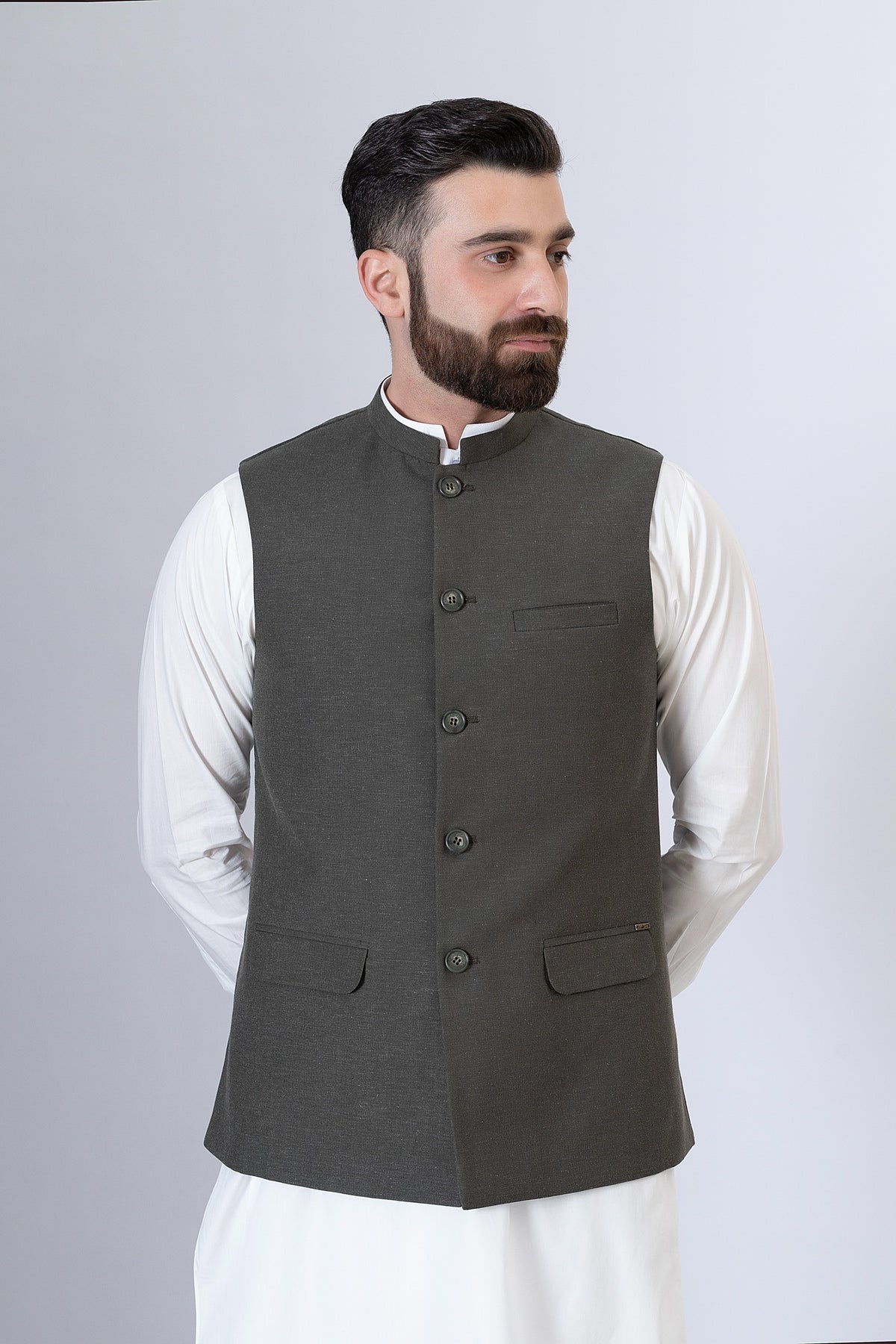 Olive Waistcoat - RWC241232-OL