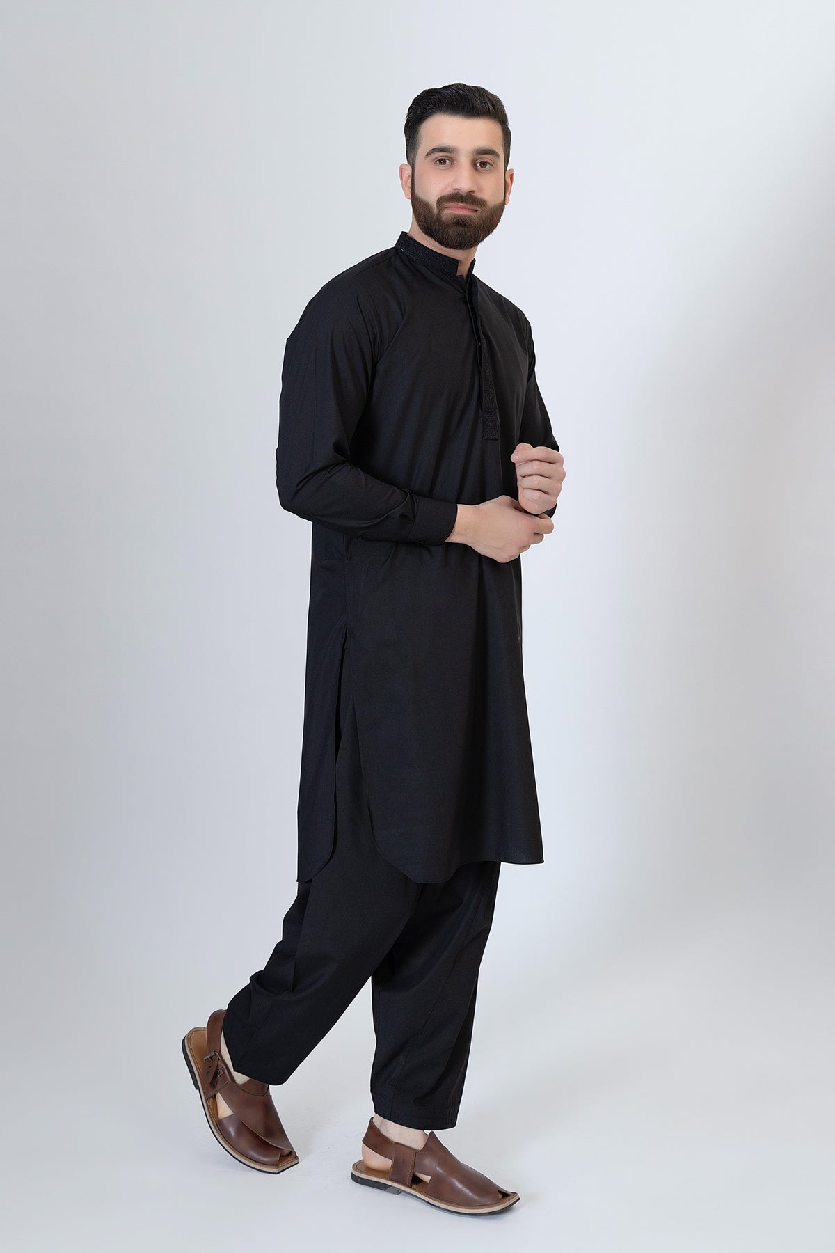 Black Shalwar Kameez- SK240970-BK