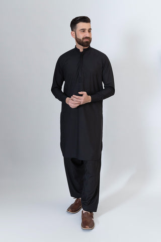 Black Shalwar Kameez- SK240970-BK