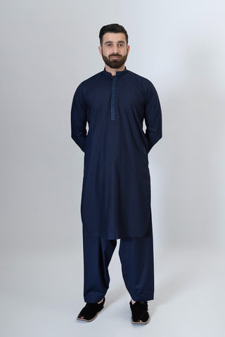 Navy Shalwar Kameez- SK240971-NY