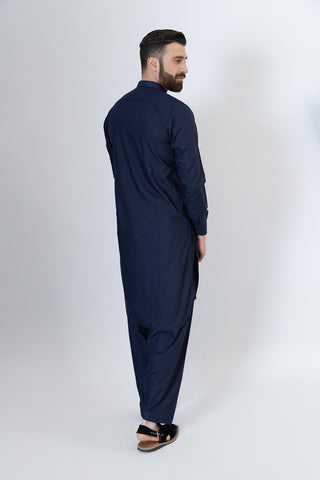 Navy Shalwar Kameez- SK240971-NY