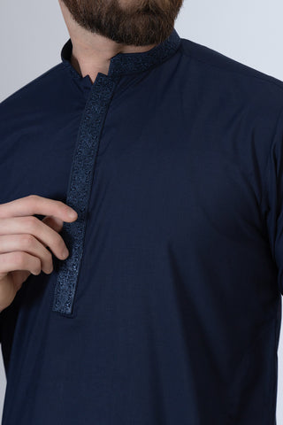 Navy Shalwar Kameez- SK240971-NY