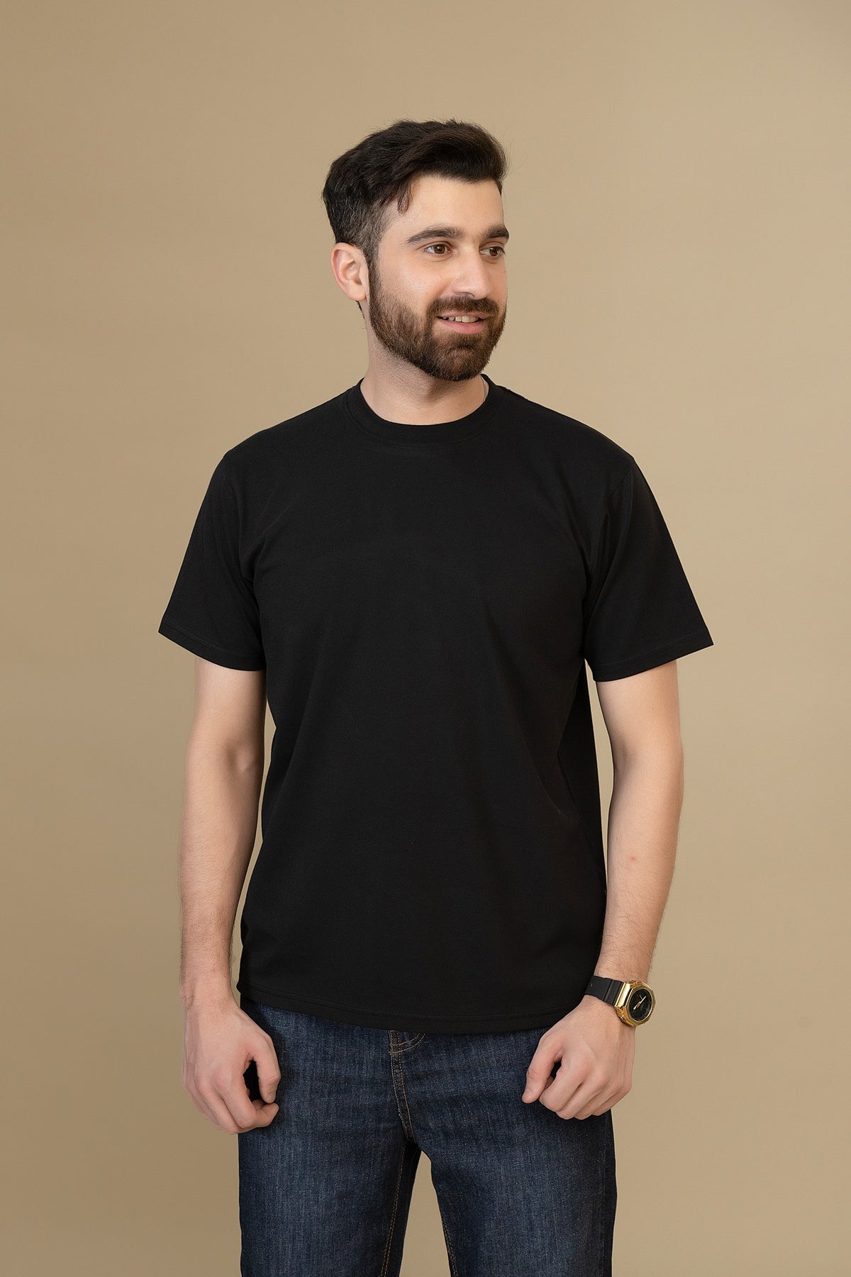 Round Neck Shirt - RTNC250433-BK