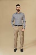 Grey Refined Lined Dress Shirt