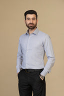 Light Grey Textured Dress Shirt