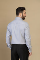 Light Grey Textured Dress Shirt