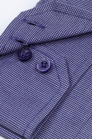 Classic Fit Navy Textured Dress Shirt CFT240767-NY1