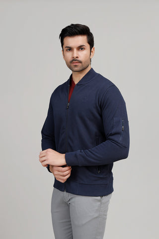Navy Zipper Upper