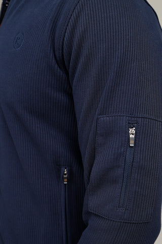 Navy Zipper Upper