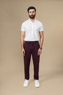 Maroon Casual Trouser