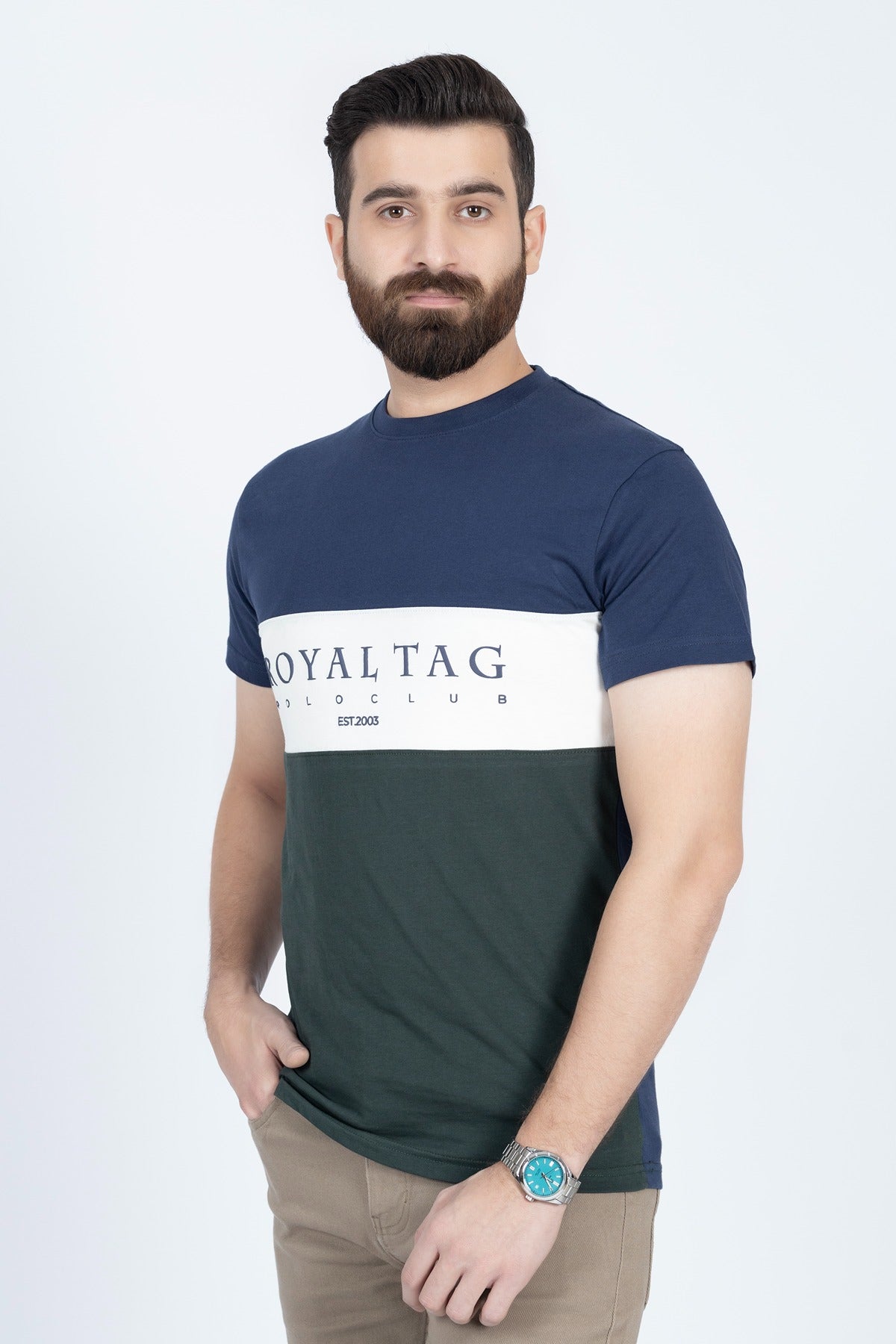 Navy Round Neck Shirt RTNC240342-NY