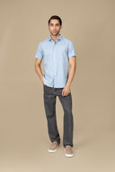 Sky-Blue Casual Shirt