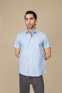 Sky-Blue Casual Shirt