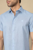 Sky-Blue Casual Shirt