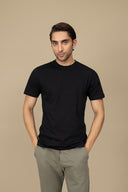 Black Round Neck T-Shirt