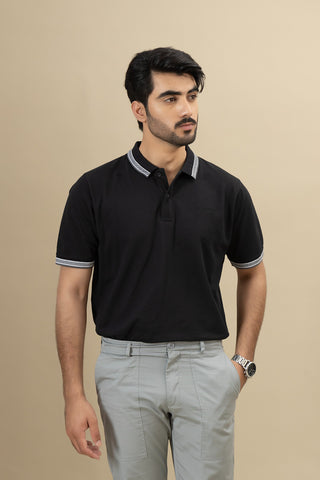 Black Polo Shirt - RTCF250343-BK