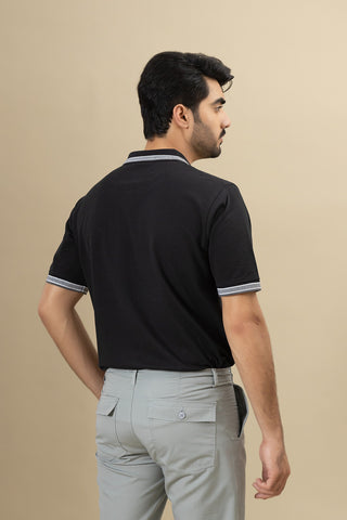 Black Polo Shirt - RTCF250343-BK