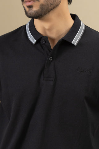 Black Polo Shirt - RTCF250343-BK