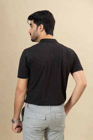 Black Polo Shirt - RTCF250348-BK / RTSF250349-BK
