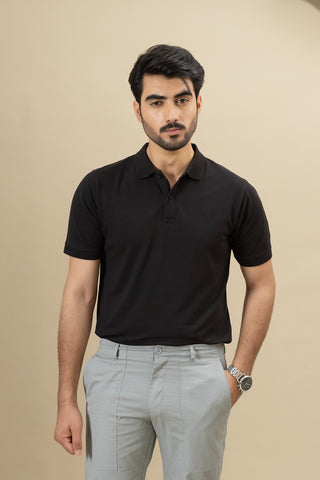 Black Polo Shirt - RTCF250348-BK / RTSF250349-BK