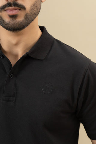 Black Polo Shirt - RTCF250348-BK / RTSF250349-BK