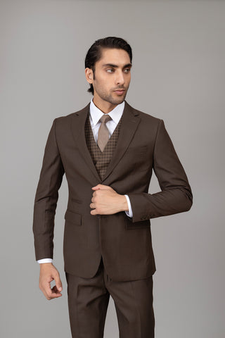 Suits 03 Piece - 3SP8218-DBR