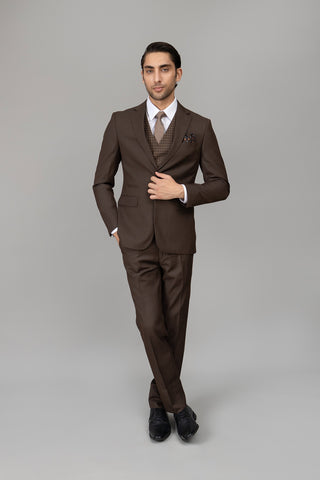 Suits 03 Piece - 3SP8218-DBR