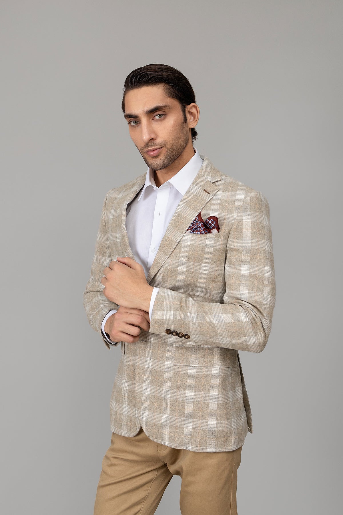 Check Coat - SF5142-BG