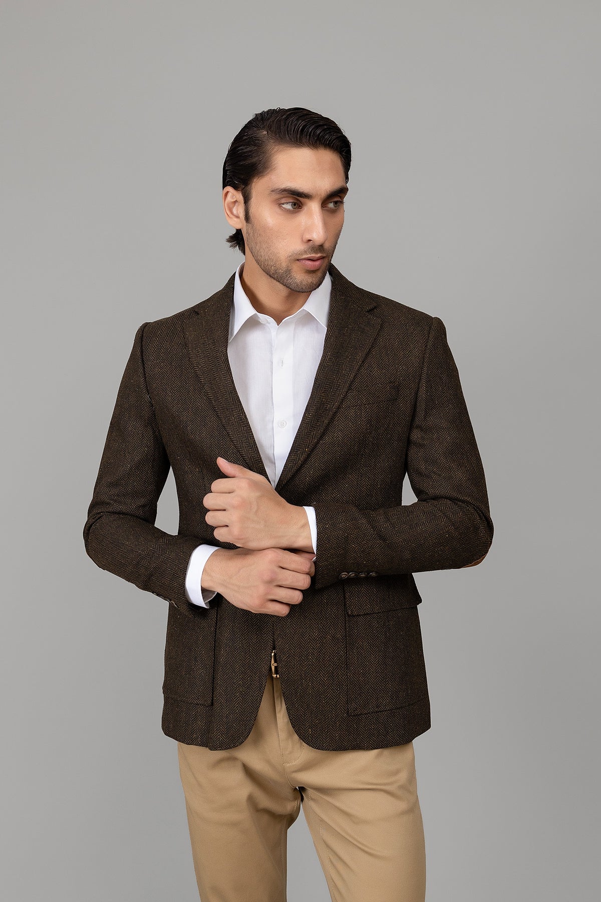 Dark Brown Casual Coat