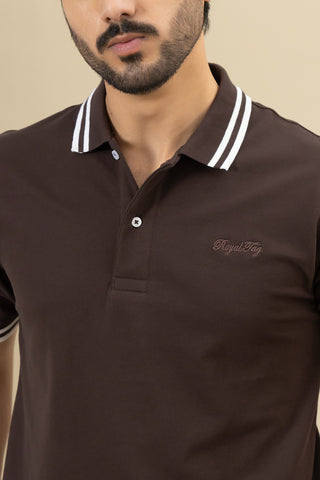 Coffee Polo Shirt - RTSF250353-COF