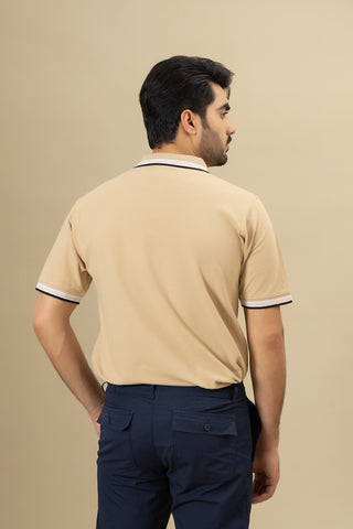 Beige Polo Shirt - RTCF250342-BG