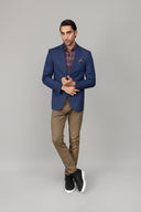 Blue Textured Coat