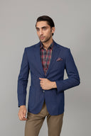 Blue Textured Coat