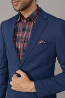 Blue Textured Coat