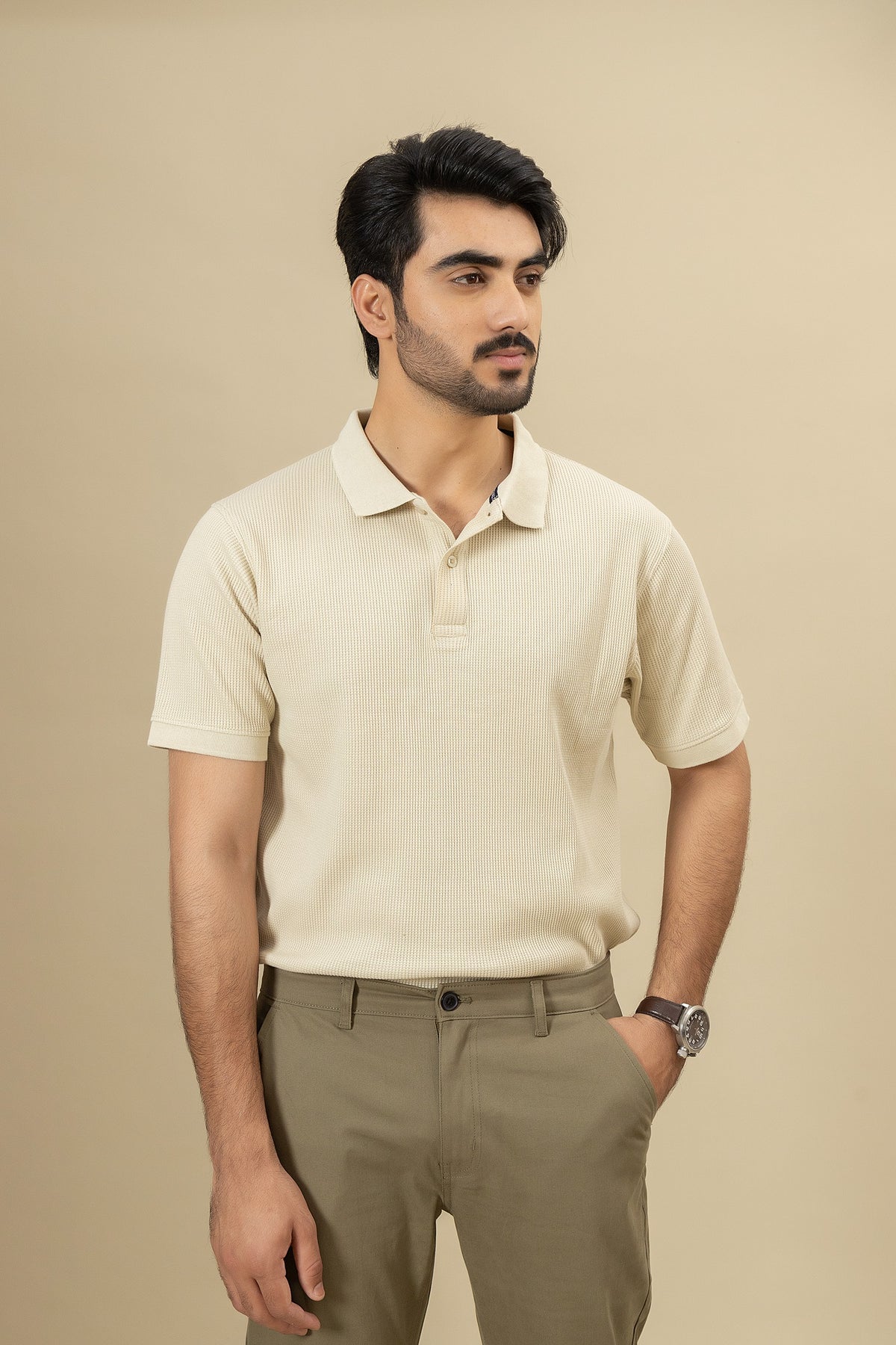 Beige Polo Shirt - RTSF250201-BG