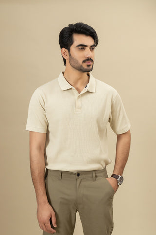 Beige Polo Shirt - RTSF250201-BG