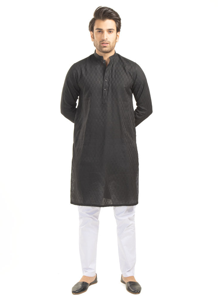 Classic Fit Black Kurta