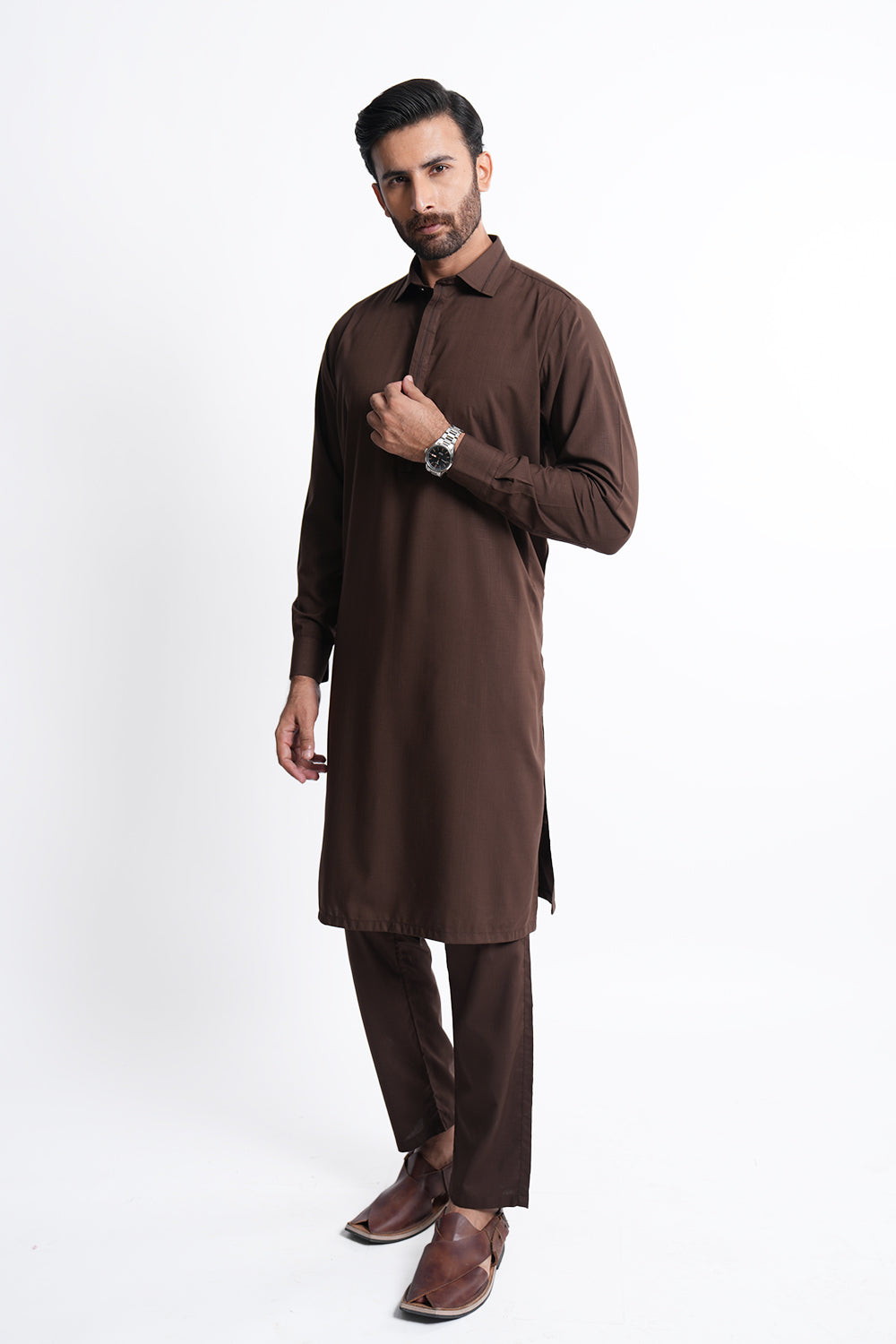 Dark Brown Kurta Trouser KTP240178-DBR