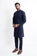 Navy Kurta Trouser Set