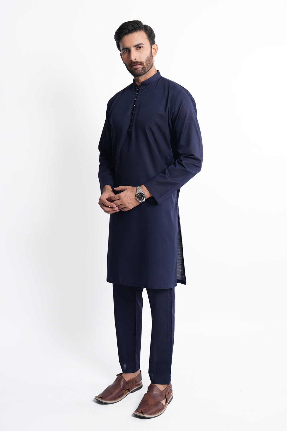 Navy Kurta Trouser KTP240532-NY