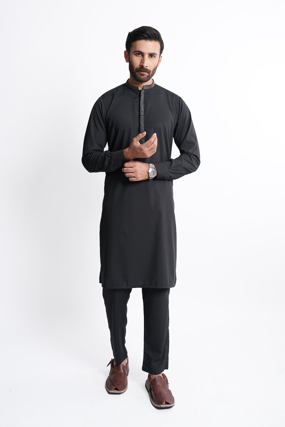 Black Kurta Trouser KTP240567-BK