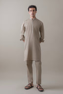 Khaki Kurta Trouser Set