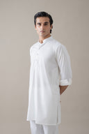 White Kurta Trouser Set