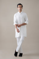 White Kurta Trouser Set