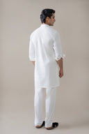 White Kurta Trouser Set
