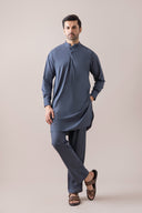 Grey Kurta Trouser Set
