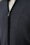 Charcoal Grey Full Zip Sweater