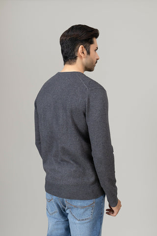 Grey Round Neck Sweater