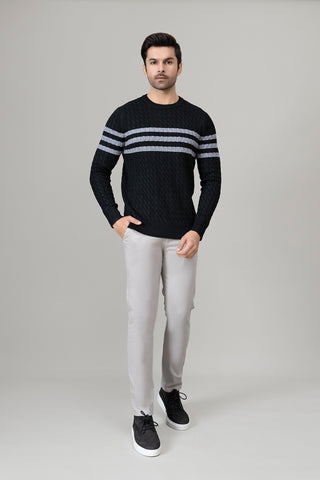 Black Round Neck Sweater