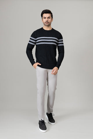 Black Round Neck Sweater